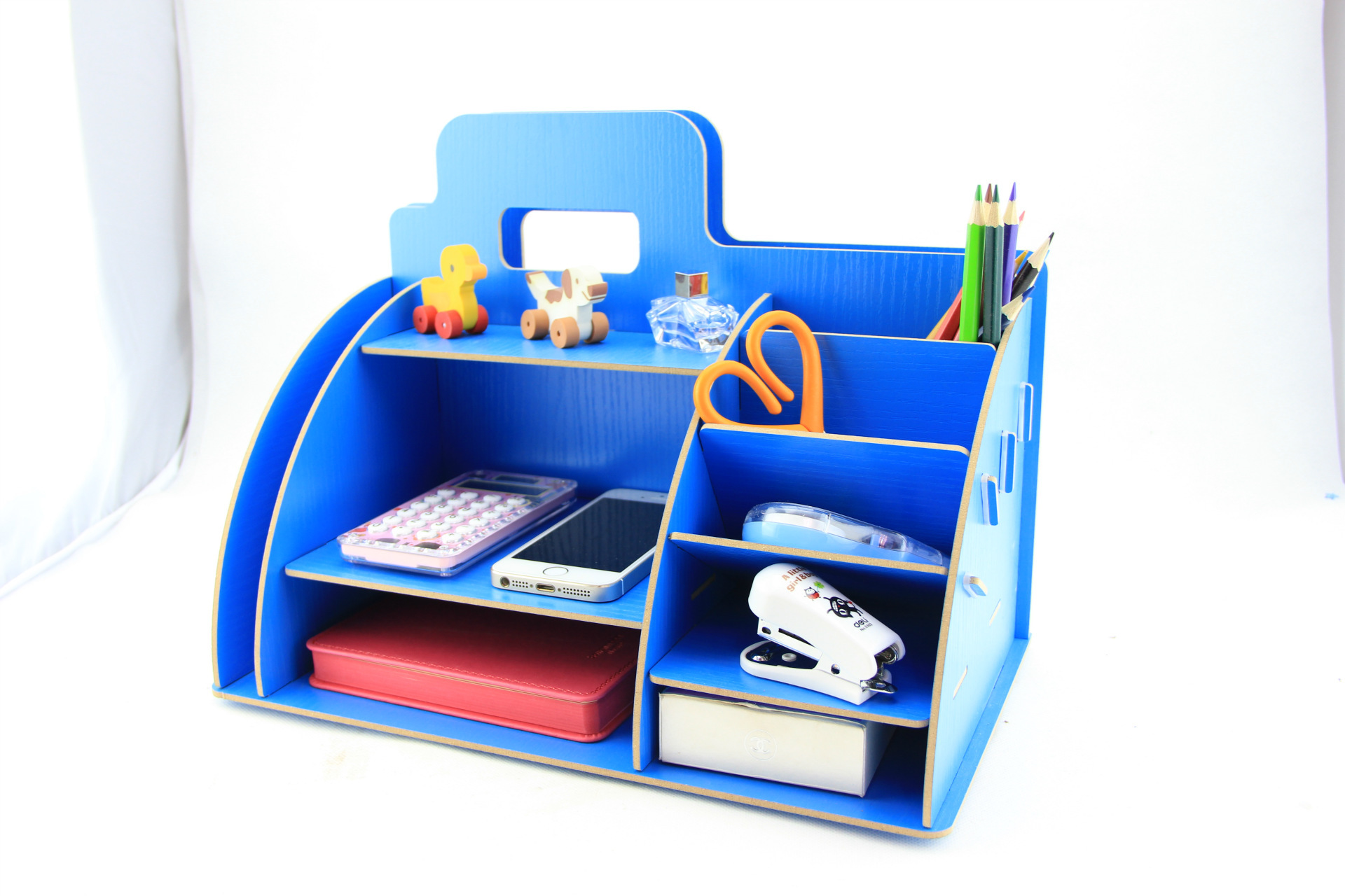 diy创意木质化妆品收纳盒 抽屉桌面收纳盒 韩国大号储物盒图片_5