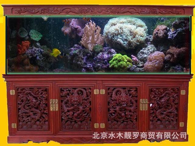 【超奢華大魚缸】定做紅木魚缸 龍魚魚缸定製 海水魚缸訂做