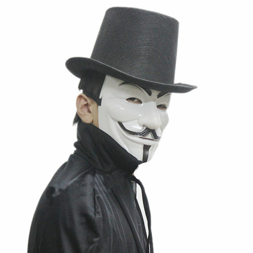 浙江金华厂家直销面具 v字面具 v字仇杀队 v怪客 电影面具 白色不带