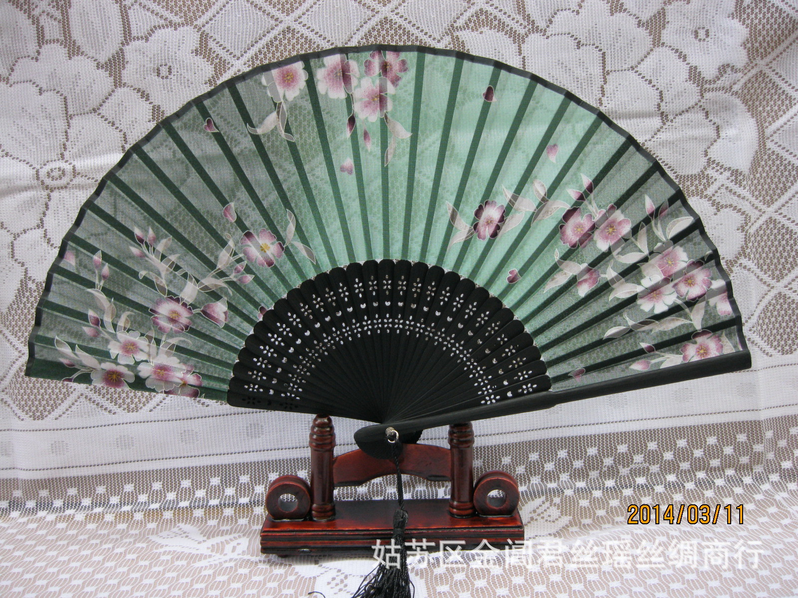 真丝蝴蝶女扇 丝绸女扇 中国风女扇 淑女扇 礼品扇