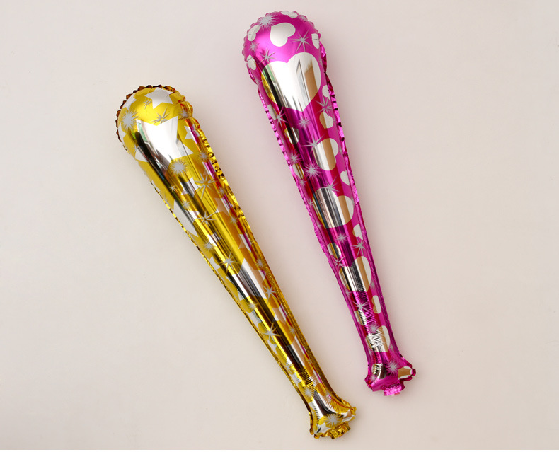 大号打击棒铝膜气球加油棒击打棒 卡通打击棒气球 棒槌铝箔气球