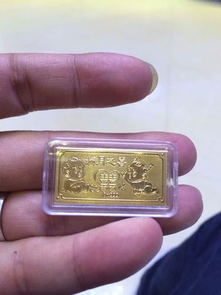 金条活动礼 生肖三羊开泰红包款小金条 mini小金条0.02克厂家直销
