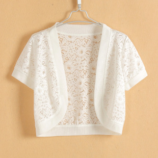 夏季薄款镂空蕾丝短款小披肩小坎肩百搭小开衫短袖小外搭小外套女