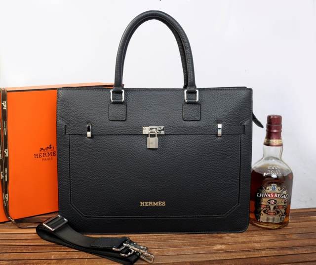 厂家直销2014新款荔枝纹牛皮包包 商务时尚男包 带锁手提男士包包