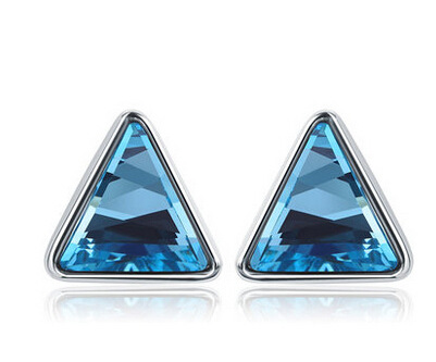 简约时尚三角水晶耳环 屋顶上的秘密经典三角水晶耳环 lm-s050-e