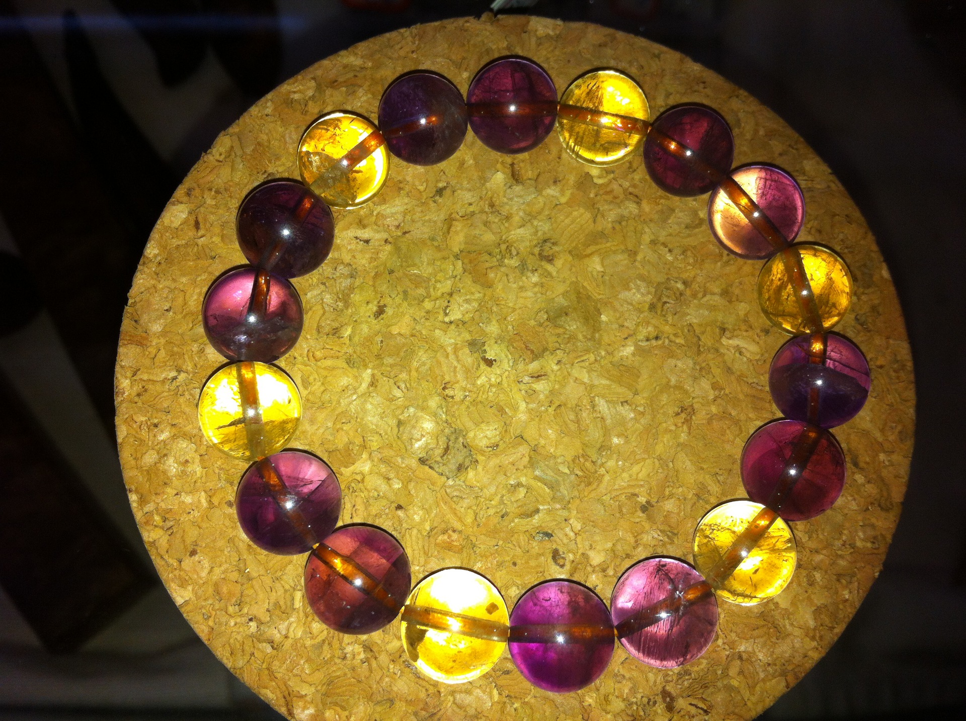 巴西天然水晶手链批发 全网最低 紫黄晶手链 女款手链 紫黄晶