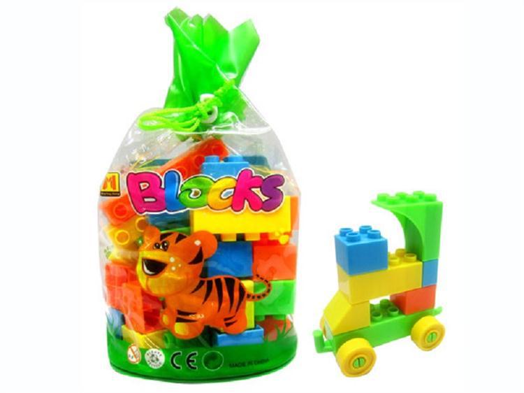 椭圆形12cm拉绳袋积木35pcs