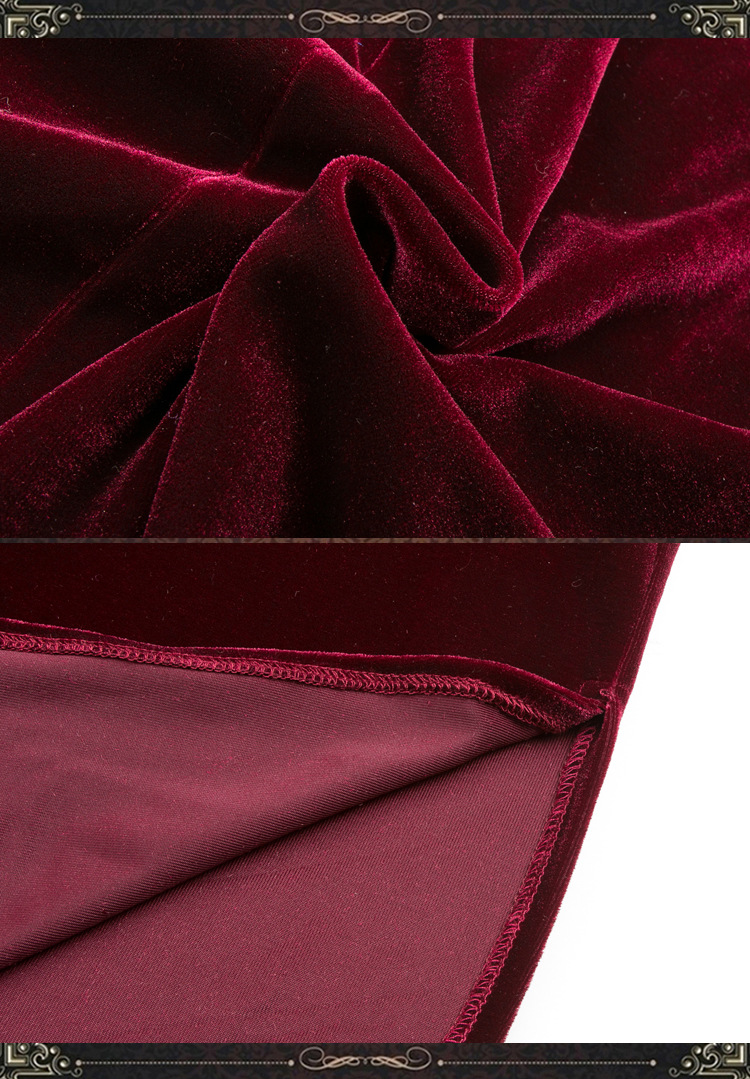 进口韩国丝绒七分袖中旗袍 2014新款立体装饰绣花秋冬装批发