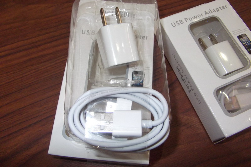 苹果4 iphone4手机充电头 usb足1a充电头数据线 二合一充电器套装