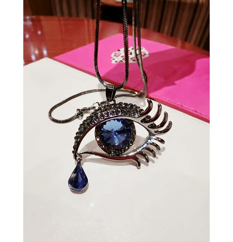 韩国长款毛衣链子天使眼泪长款项链韩国饰品女配饰装饰项链