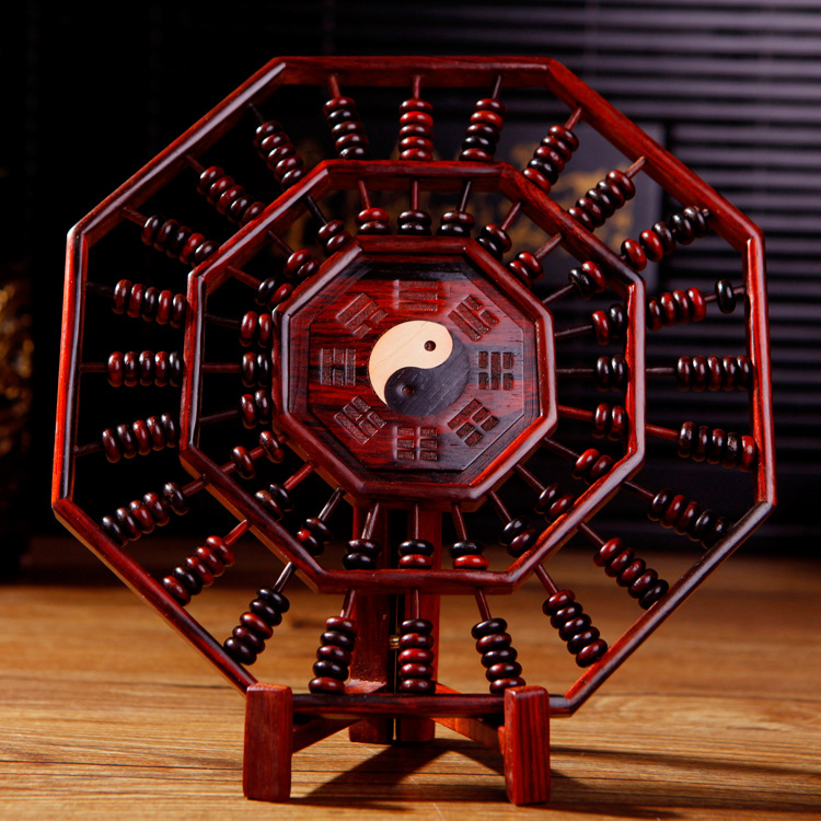 文王风水工艺品 厂家批发 小黑檀算盘 小红木八卦算盘 风水礼品