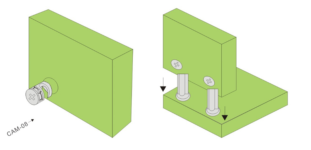 三合一连接件 偏心轮 柜子紧固主件组合扣件家具五金配件h:3411