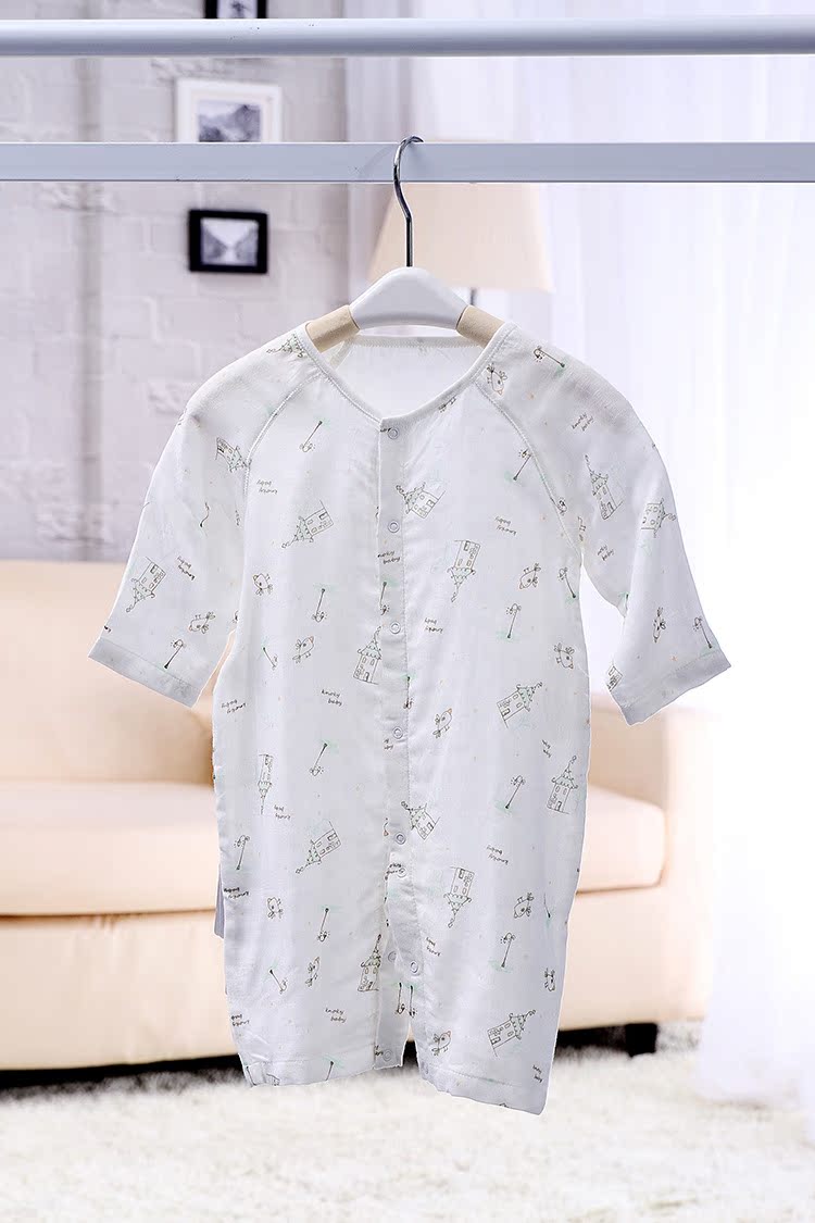 2015春款婴儿装竹纤维衣服哈衣 婴幼锦友宝宝连体衣爬服开裆批发