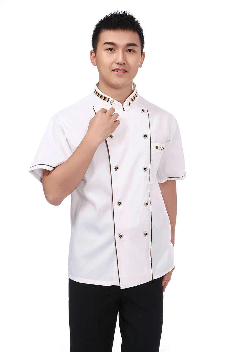 酒店厨师服短袖厨师工作服饭店宾馆餐饮厨师长服装厨师服夏装定做