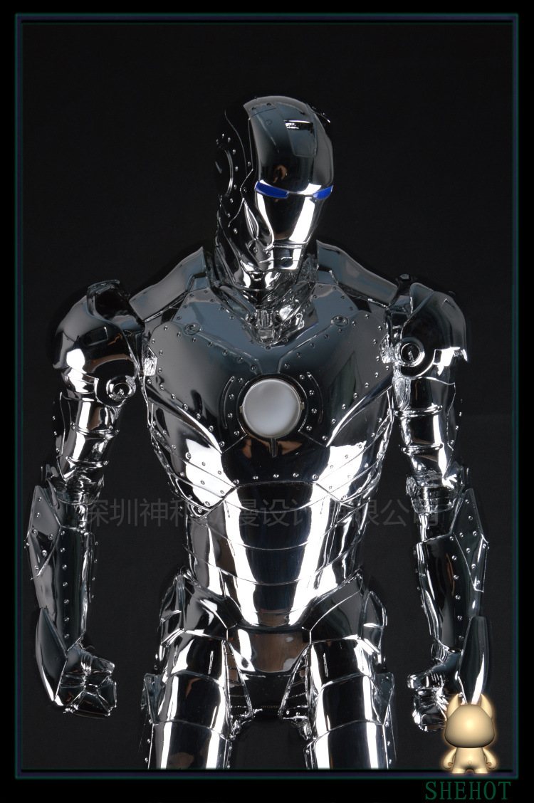 神和动漫:gk手办高品质树脂模型 1/2电镀钢铁侠全身像