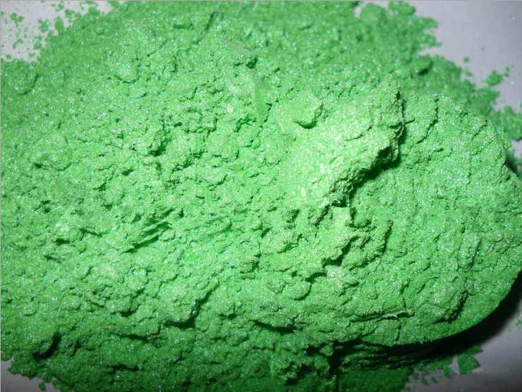 化妆品膏霜用珠光色粉 指甲油用珠光绿色粉(通过en71-3测试)