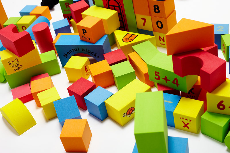 diy创意玩具厂家批发 彩印eva积木51块装