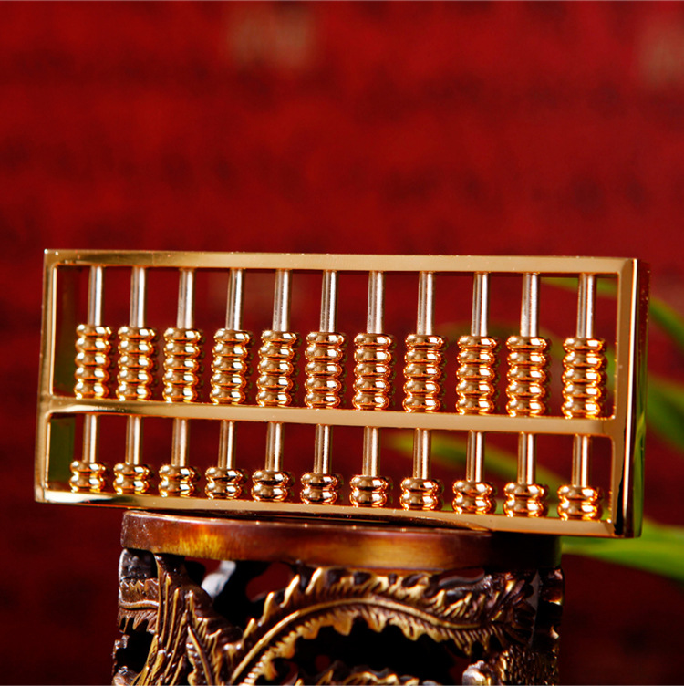 文王风水工艺品 厂家批发 合金钥匙扣算盘 电镀金铜算盘 风水用品