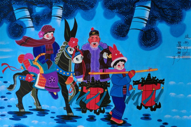 户县农民画之白瑞雪原创纯手工作品