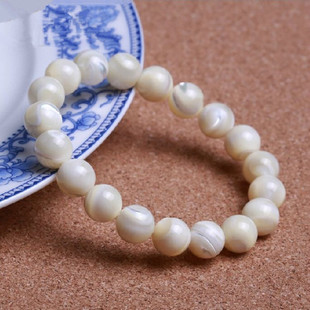 天然极品银丝砗磲手链 女士手串饰品 送女友生日礼品 水晶礼物