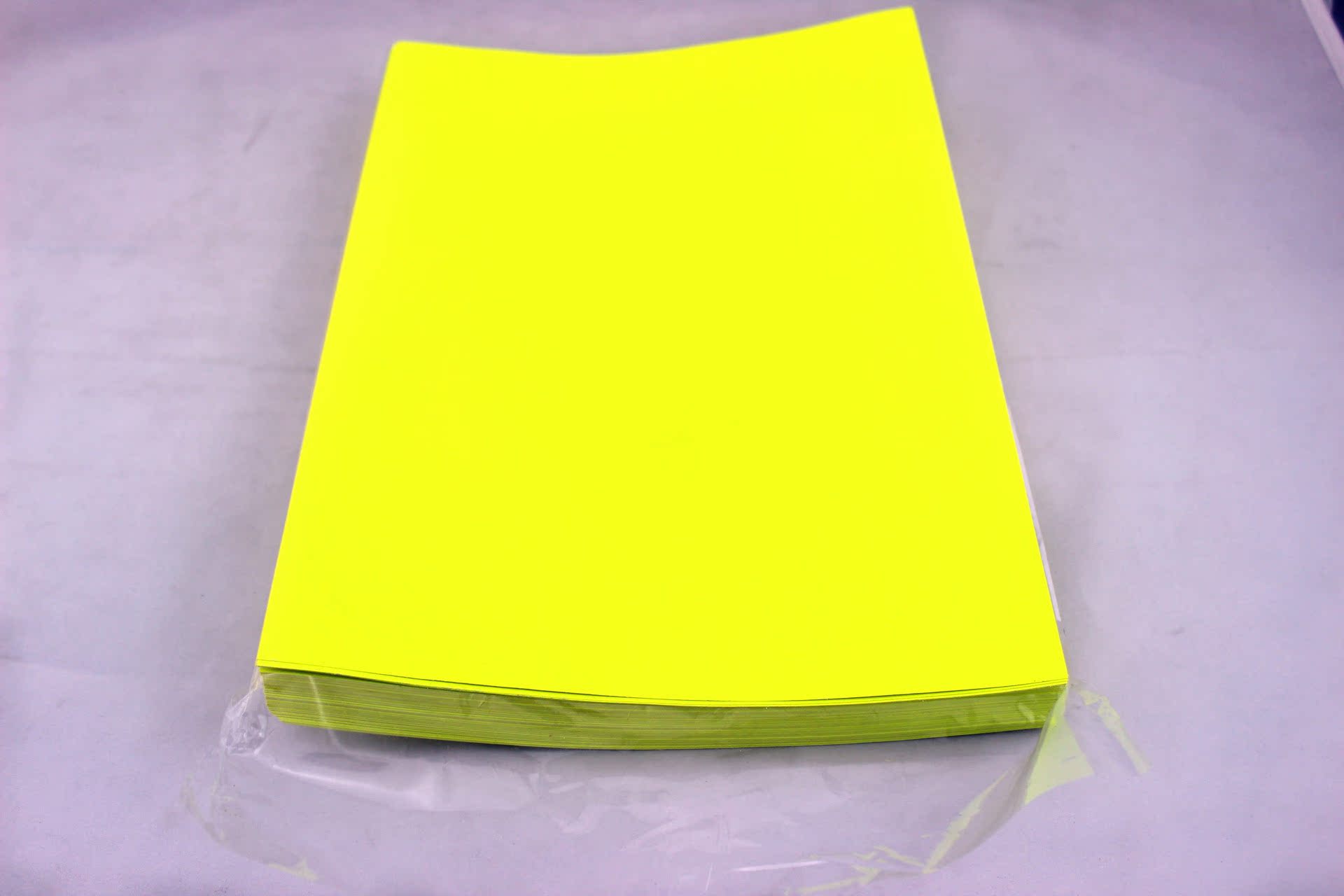 上海a4荧光黄色不干胶/彩色不干胶标签/彩色打印标签纸 90张/包价格