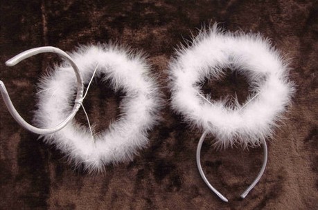 【银丝好毛天使环天使圈花环头扣工艺饰品节庆用品颜色多样】浙江金华