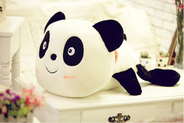 江苏扬州厂家直销可爱卡通大号趴趴熊猫表情公仔抱枕毛绒玩具生日礼物