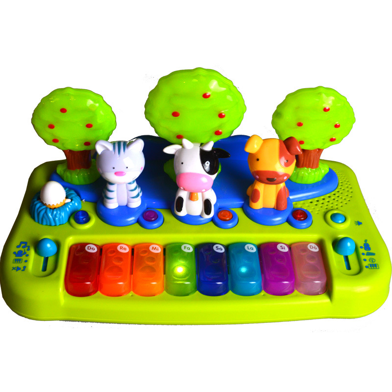 飞航儿童早教益智系列 森林乐园琴多功能发光发声儿童玩具刚琴