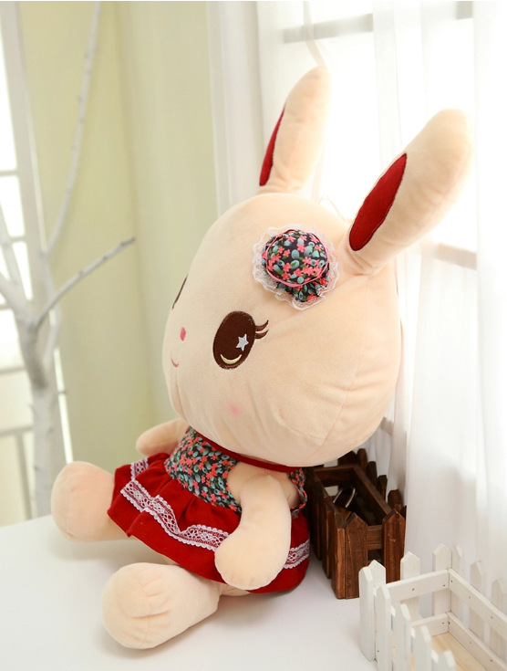 穿裙子的兔美美毛绒玩具兔公仔 小兔子布娃娃玩偶 生日儿童节礼物