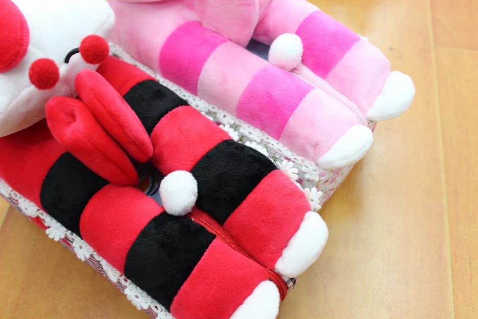 毛绒纸玩具厂家 最新卡通家具用品 hellokitty毛绒纸巾套 纸巾抽图片