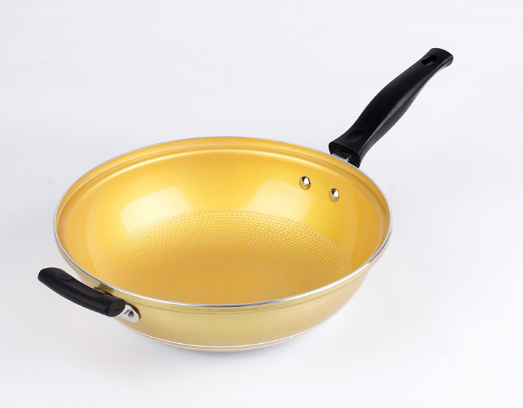 黄金减压养生炒锅 无油烟不粘炒锅 可做压力锅 礼品炒蒸汤锅