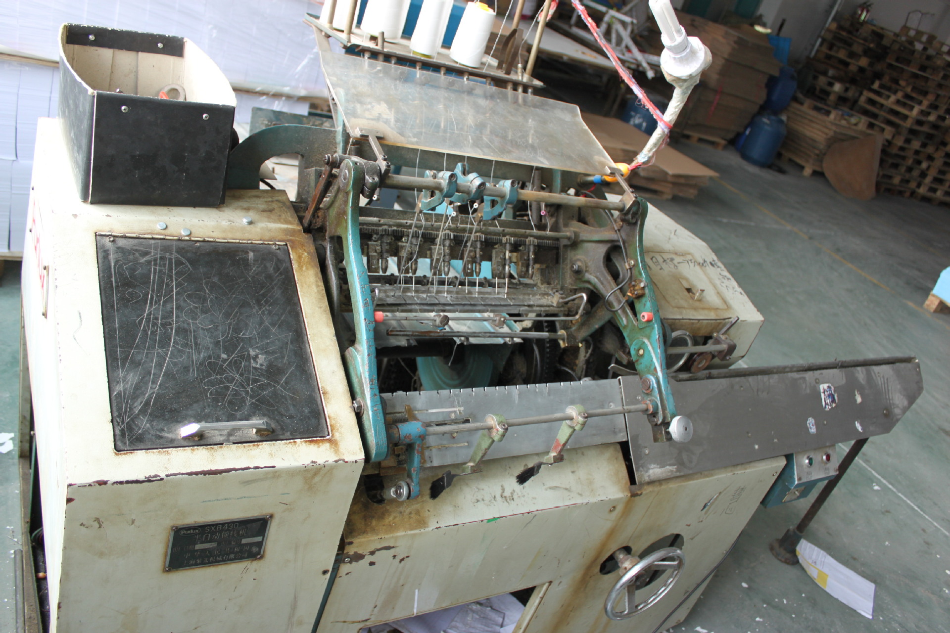 二手sxb430半自动锁线机