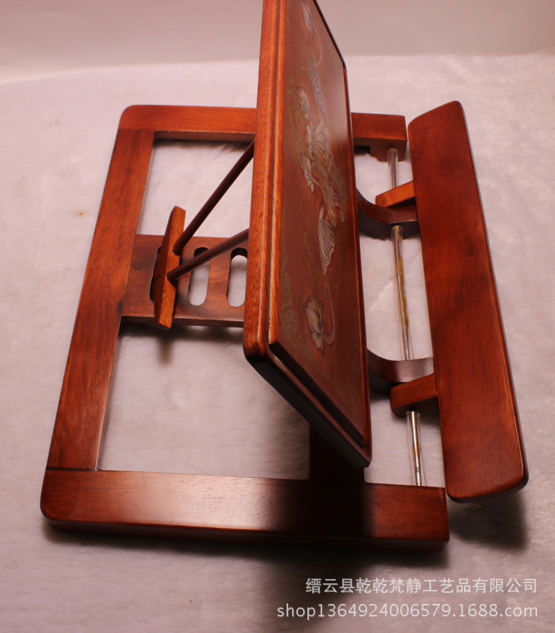 名称:实木诵经架 材质:花梨 黑檀 尺寸:尺寸约29.5*19.