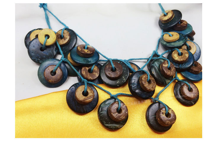 项链配饰批发 纯手工椰壳长项链 旅游爆款 地摊热卖货源供应