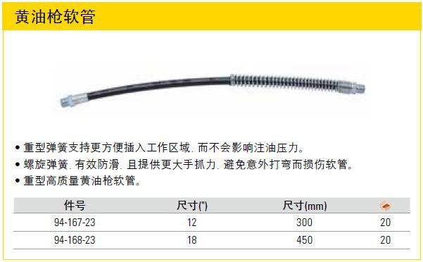 史丹利 批发 黄油枪软管 94-167-23 94-168-23