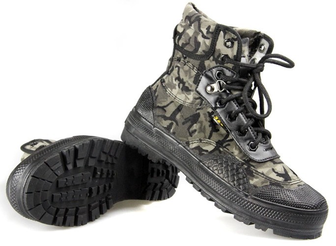 正品军鞋3537高腰突击男帆布潮高帮作训迷彩鞋男士军