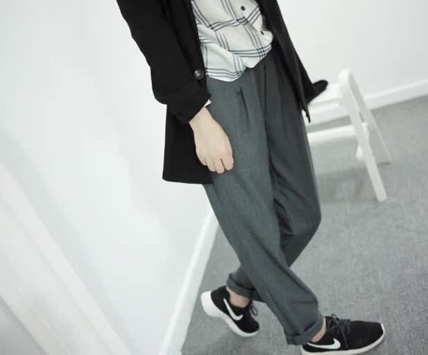 1159厂家直销2014质感百搭麻灰西装裤 休闲裤服装代理加盟数据包