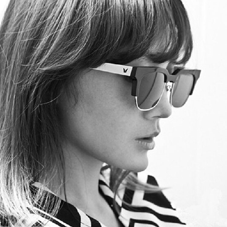 批发全智贤太阳镜韩国新款时尚 5907复古金属半框女墨镜个性眼镜