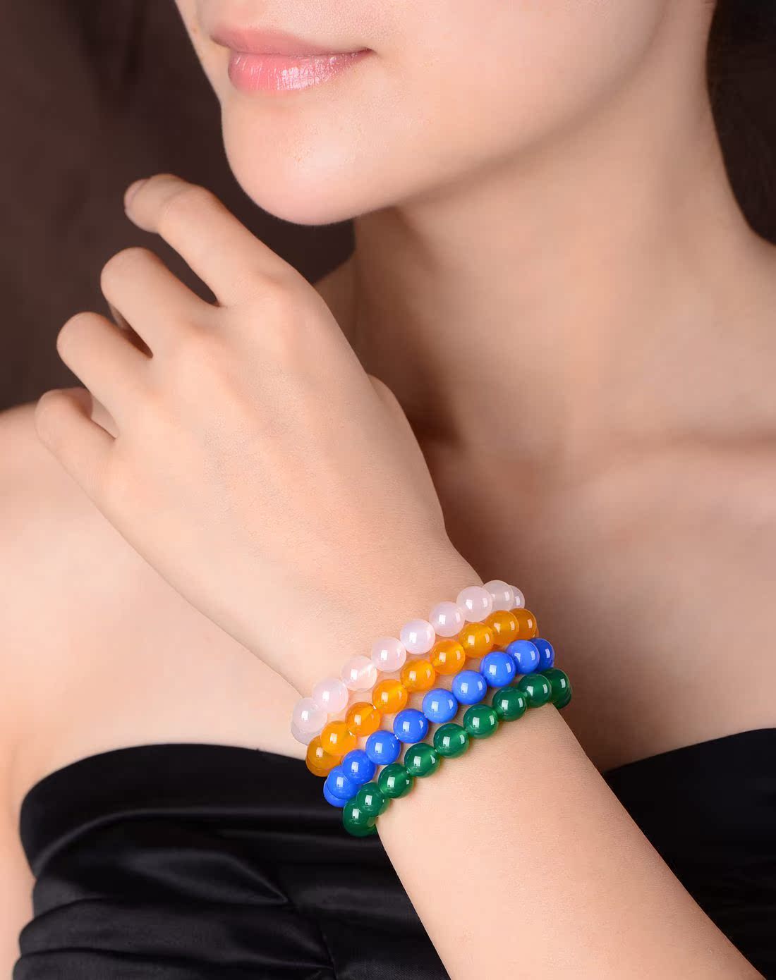 舞魅水晶 天然玛瑙手链 清新佳人4圈手链可单个戴 时尚饰品