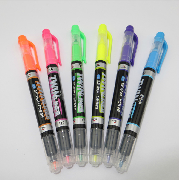 正品东亚dong-a twinliner 粗细双头荧光笔 绿色