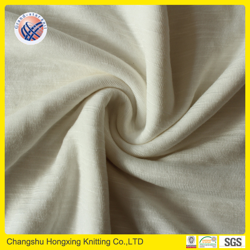 热销款 100%人棉/粘胶竹节汗布