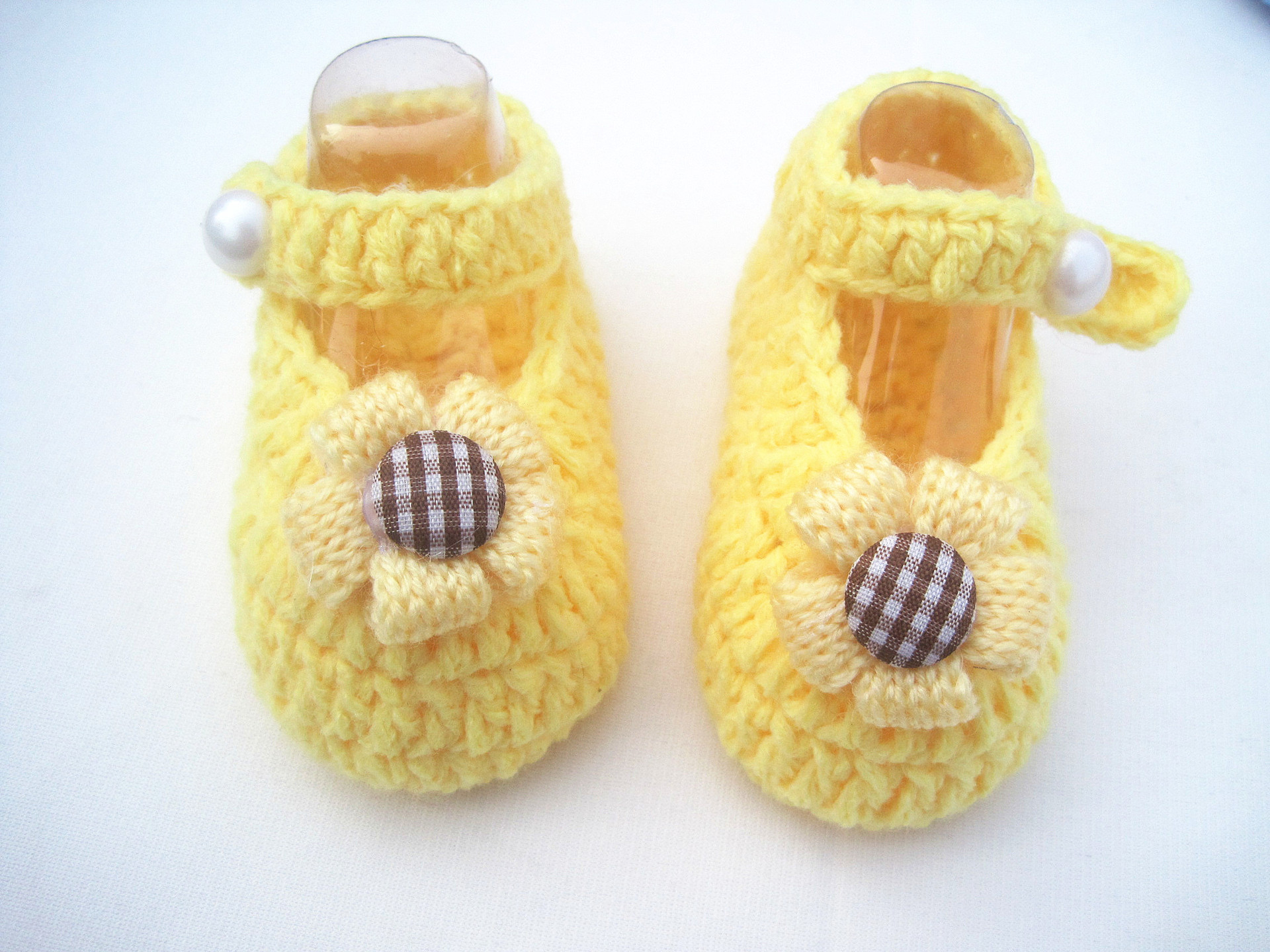 鞋子 童鞋 童鞋,婴儿鞋 新款纯手工软毛线搭扣可爱花朵圆球保暖宝宝