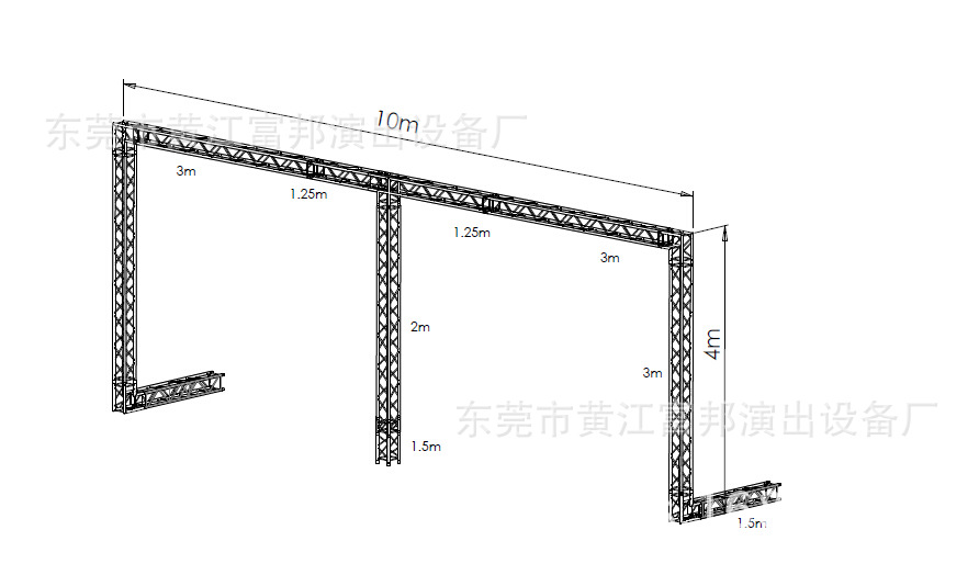 rp backdrop truss stand-10x4m