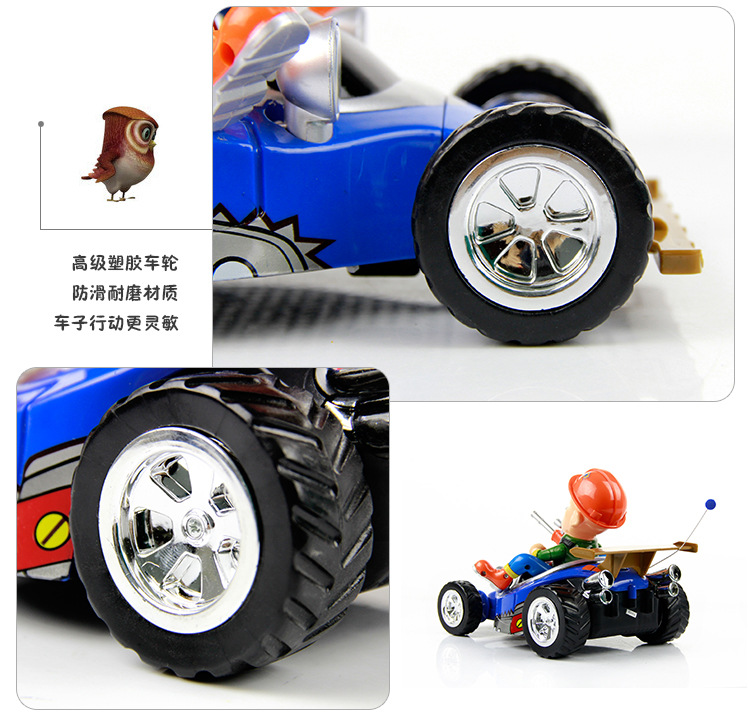 升级版光头强熊出没儿童遥控翻斗玩具车 特技翻转翻滚玩具车批发