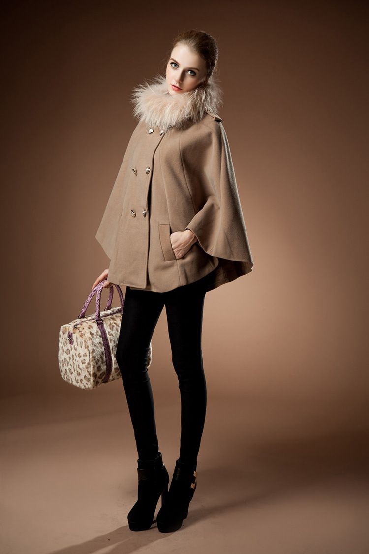 外贸女装 2014冬季新款欧洲站蝙蝠型品牌女式外套图片_6