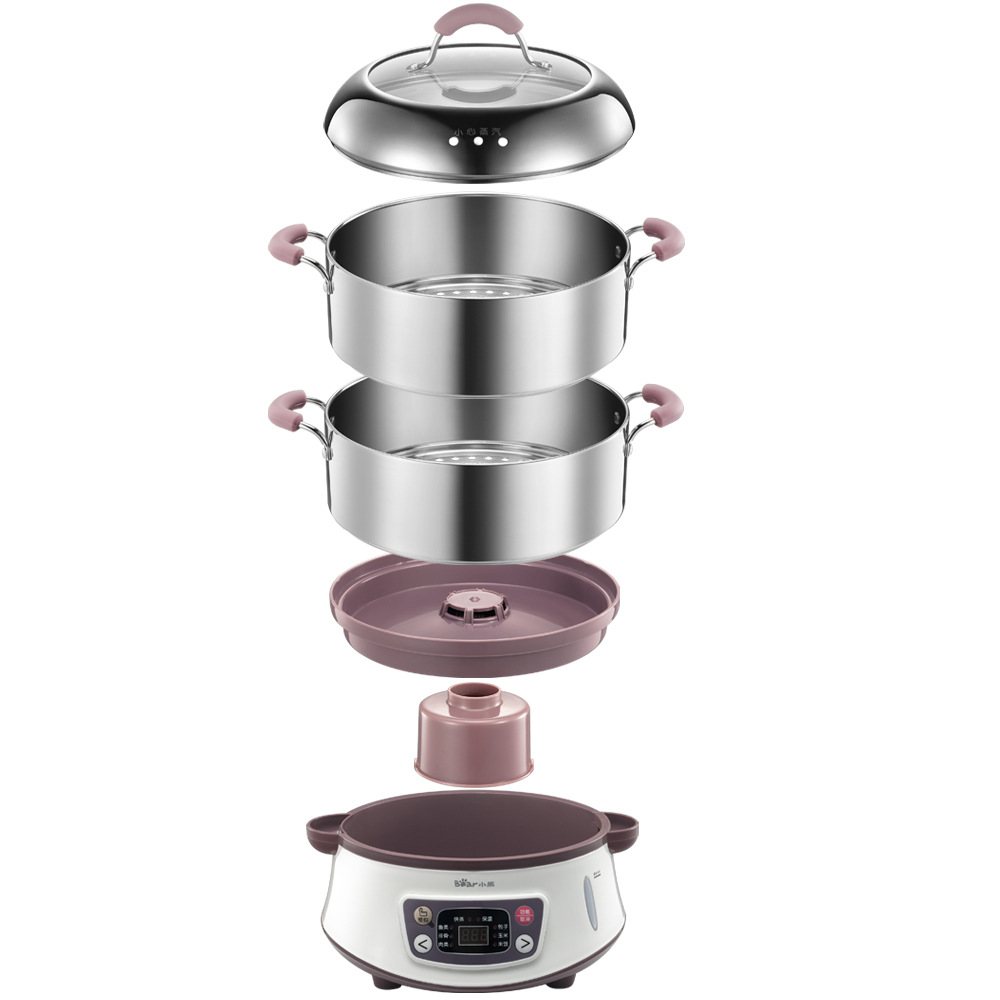 新品bear/小熊dzg-b80a1电蒸锅电蒸笼多功能大容量不锈钢预约