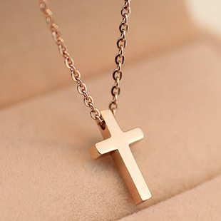 正品 小十字架锁骨链 精致简约款耶稣短项链 项饰品批发