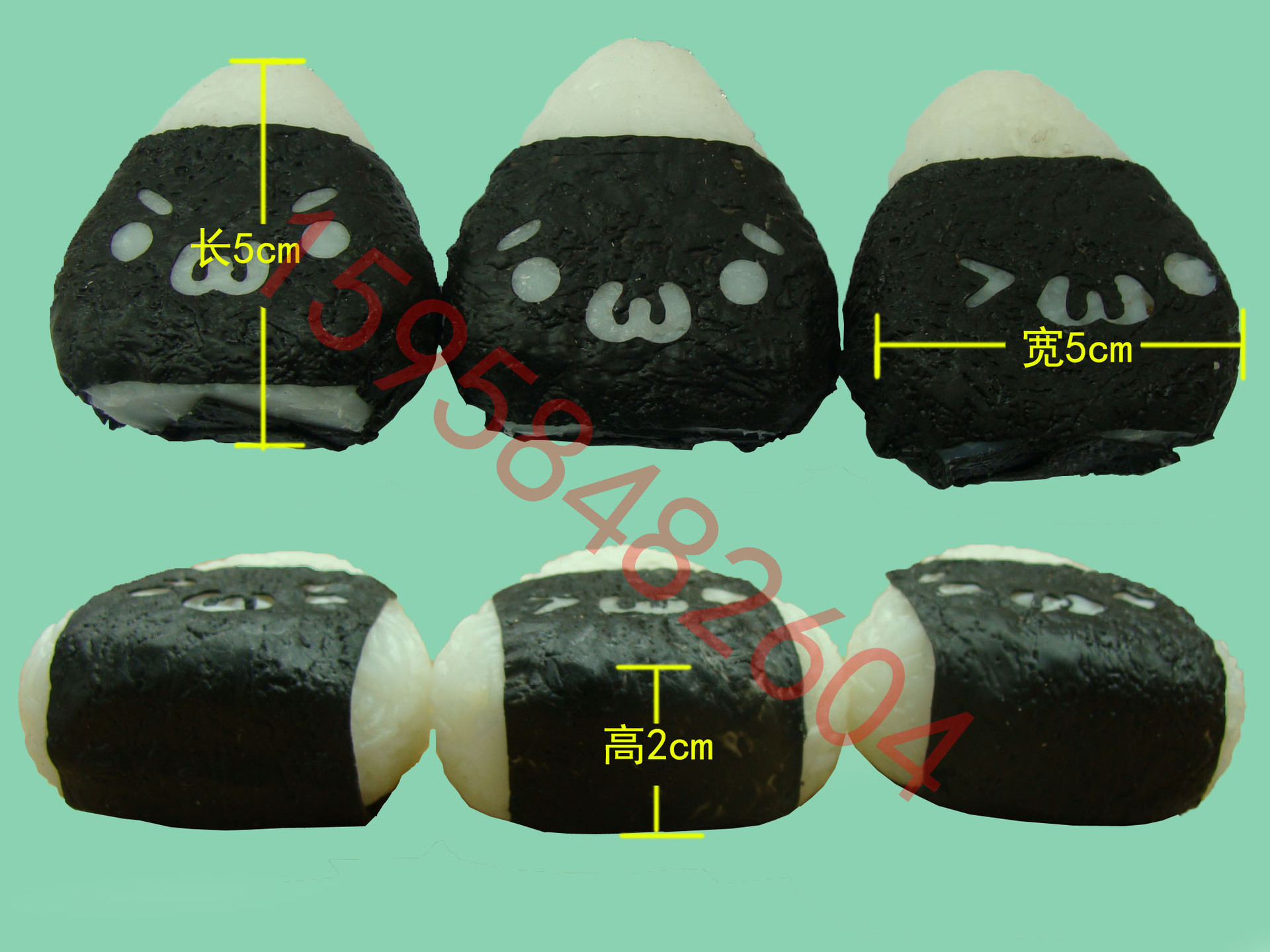 仿真三角形表情饭团 寿司店摆件 软装橱柜 早教摄影摆件 摄影道具