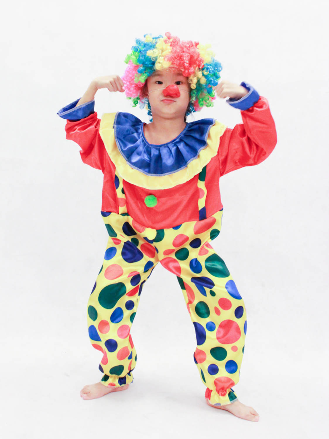 cosplay万圣节儿童节化妆舞会服装儿童可爱小丑服儿童小丑服套装