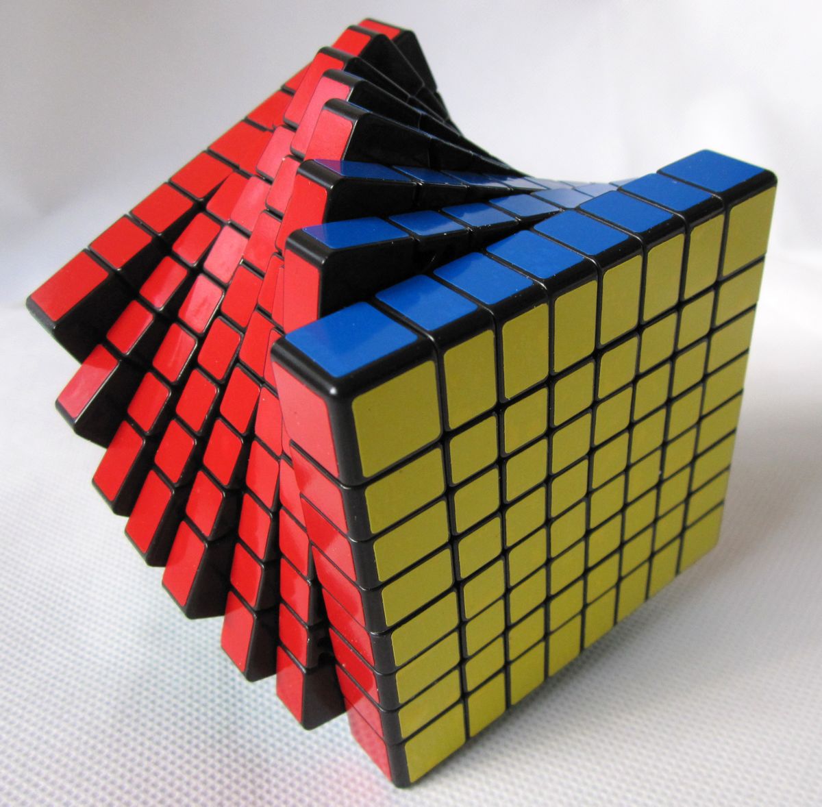 八阶魔方_【乐美玩具】圣手微调弹簧八阶黑白pvc魔方 智力魔方8阶比赛